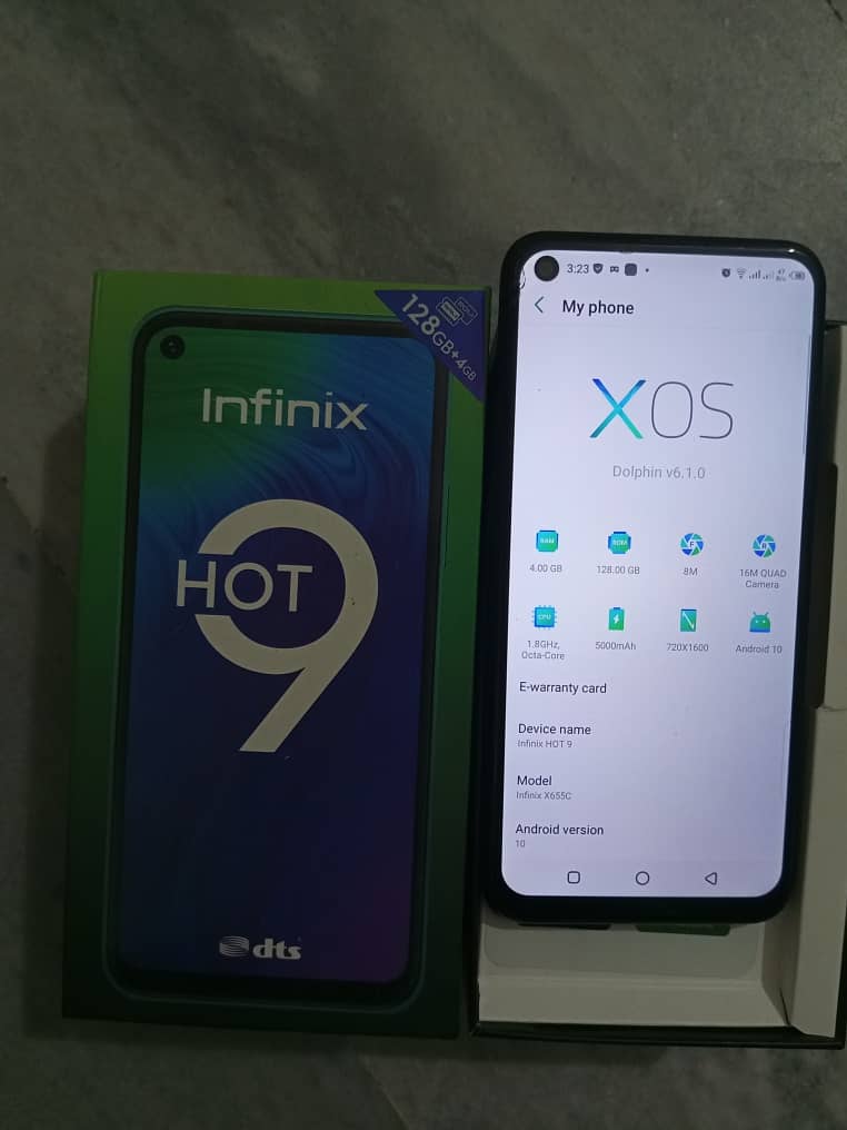 Infinix Hot 9 128gb 4gb with box (03160506834) 2