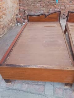 2 single beds in pure wood