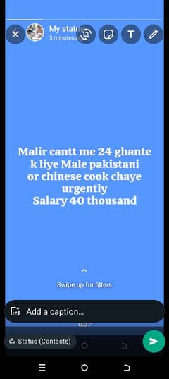 24/7 Male Pakistani chinese Cook chaye