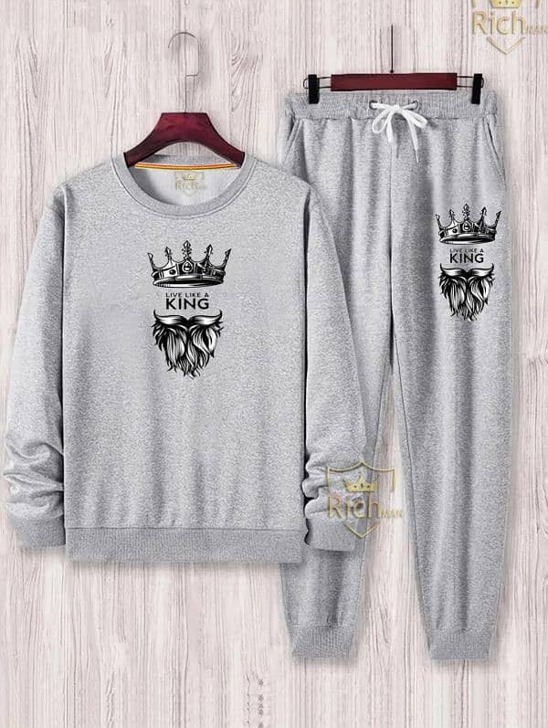 2pcs Mens Fleece Graphic sweatshirt 0