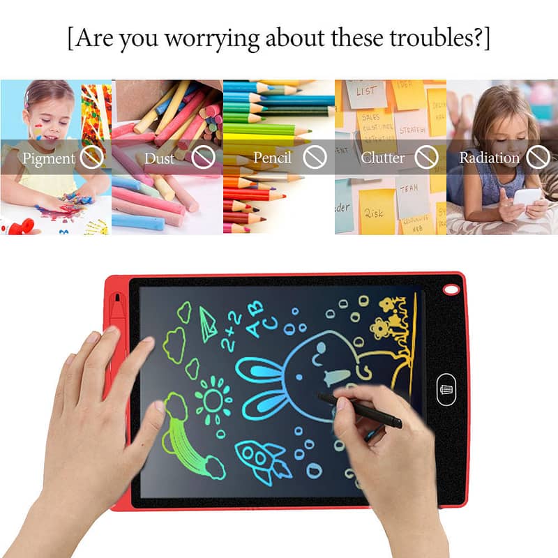 LCD Writing Tablet: 8.5-Inch Electronic Slate E-Writer | Erasable Dig 8