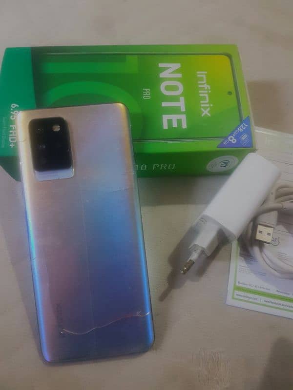 Infinix note 10 pro 8/128gb complete box contact 03190552518 4