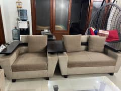 Stylish Wooden Sofa | Sofa Set with Three Tables