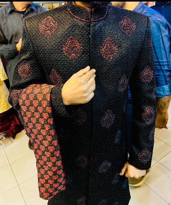 black sherwani for sale new style 1