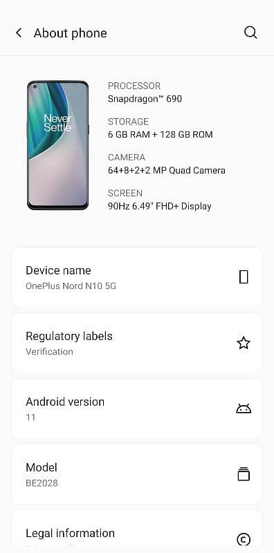 one plus n10 5g pta approve ha single sim 6