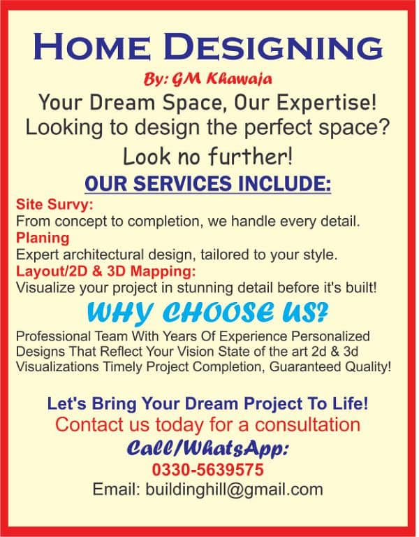 2D and 3D Architecture Design Services, Home Designer, Naqsha 5