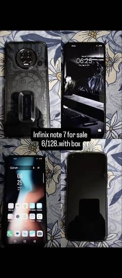 Infinix note 7.6/128 (with box)