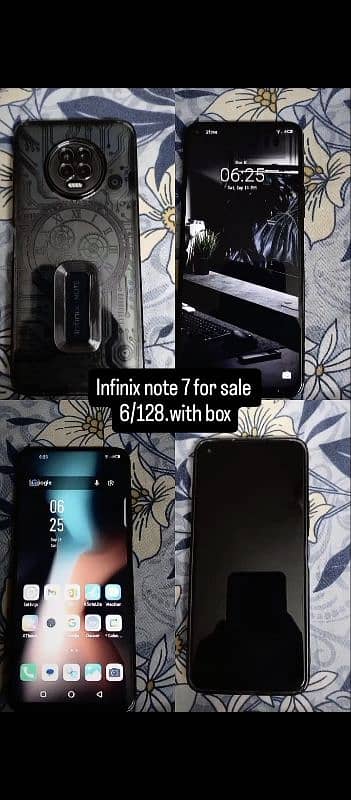 Infinix note 7.6/128 (with box) 0