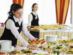 catering. . . .  food serving