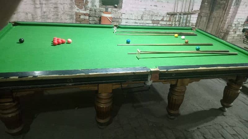 snooker table 5+10. . . . . . 6+12. . 1