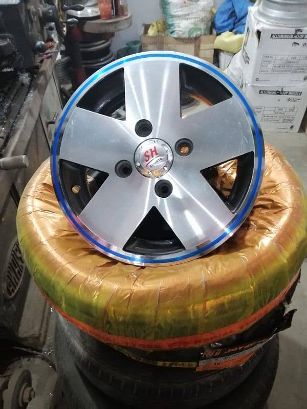 JAPANI ALLOY RIMS FOR ALTO VXR, SUZUKI EVERY 3