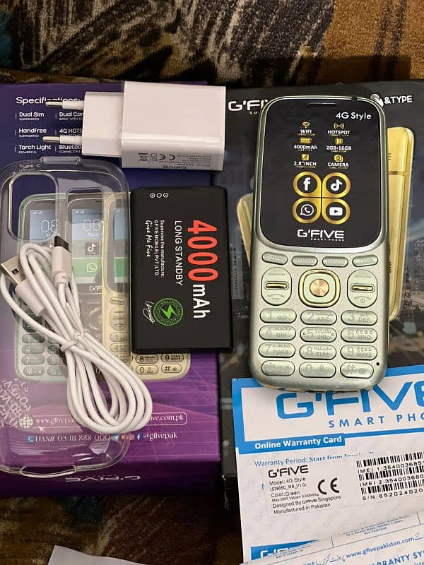 Gfive 4G 6700& Gfive 4G Style Box pack 18Month warranty 1