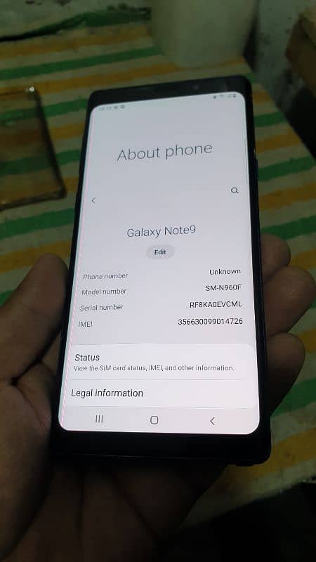 Samsung note 9 non pta 6/128GB 9