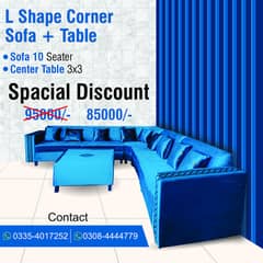 L shape Corner Sofa + Table