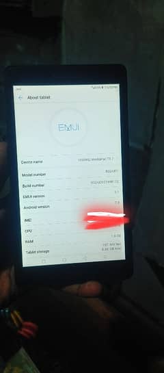 Huawei tab t3 7 1gb ram 8gb rom with only box