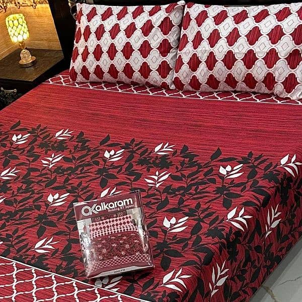 Double bedsheets 3pc Salonika cotton 4