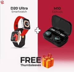 D20 ultra and M10 earbuds with free thumbsleevs , wathsapp 03135921724 0