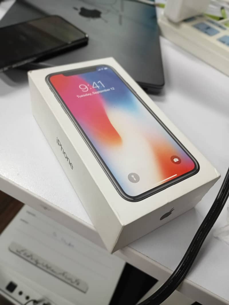 Iphone X 256 gb with box PTA APPROVED 2