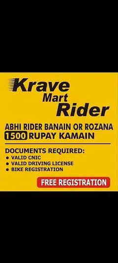 Riders Required | Need Riders | Krave Mart Jobs | Jobs Available