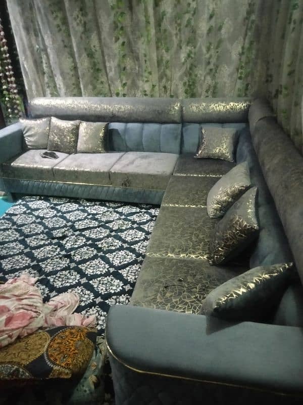 Khud Bnwaya h Imported 7 Seater Velvet Sofa 2