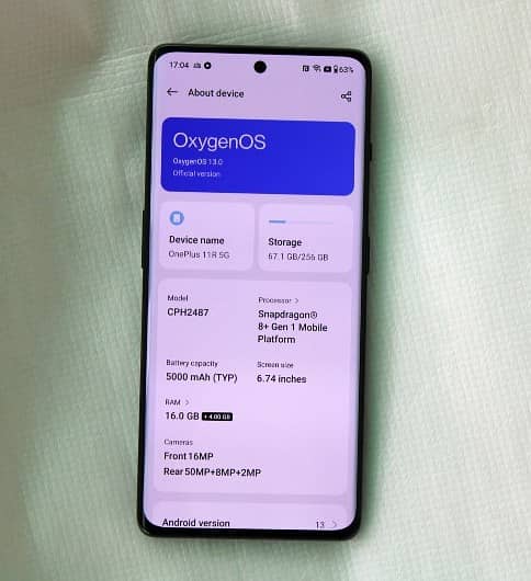 OnePlus 11R 5g 16 gb/ 256 gb Non PTA 5