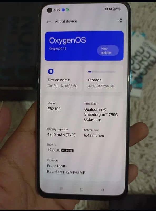 one plus Nord ce 5g 12gb -256 GB official dual pta 2