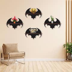 PACK OF 4 , BATMAN WALL HANGING SHELVES ,