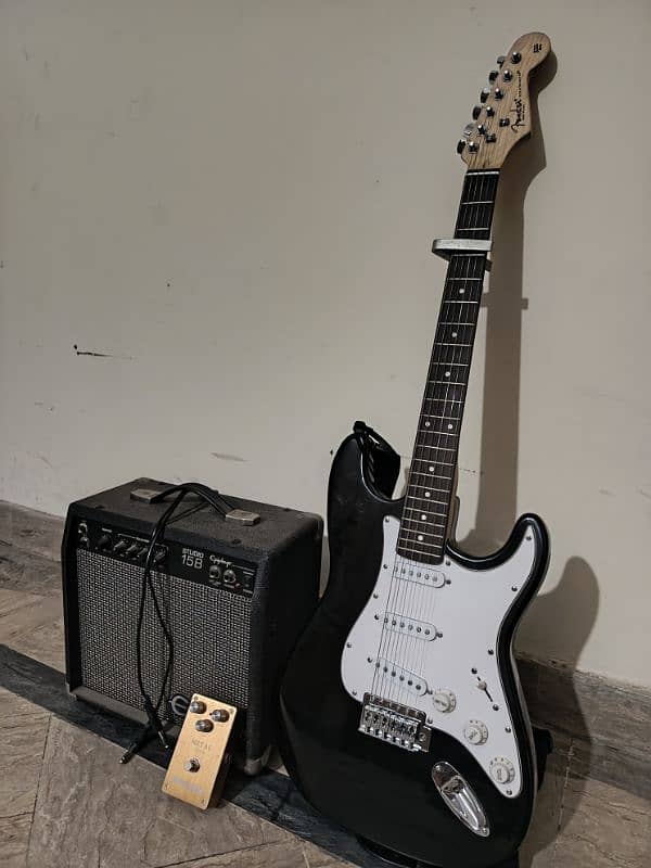 Electric Guitar With Amplifier 1