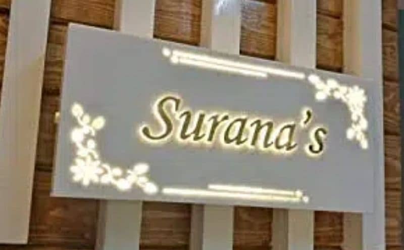 led lights nameplate / light nameplate / House name plate with light 4