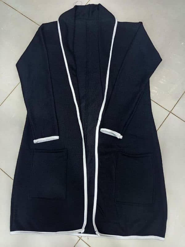 Stitched Fleece plain lapel Coat 3