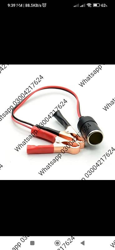 12V Power Car Cigarette Lighter Female To Alligator Clip Extens 4