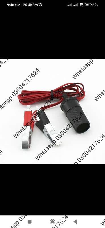 12V Power Car Cigarette Lighter Female To Alligator Clip Extens 6