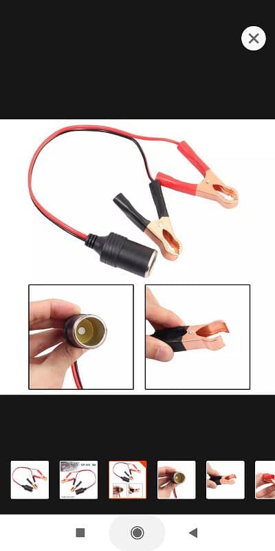 12V Power Car Cigarette Lighter Female To Alligator Clip Extens 10