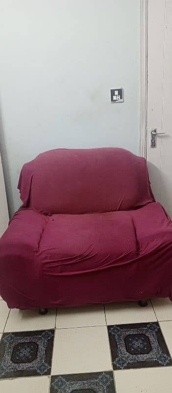 Sofa With Cover (1 seater + 1 seater) 2