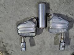 2 mufflers and one resonator original civic rs turbo