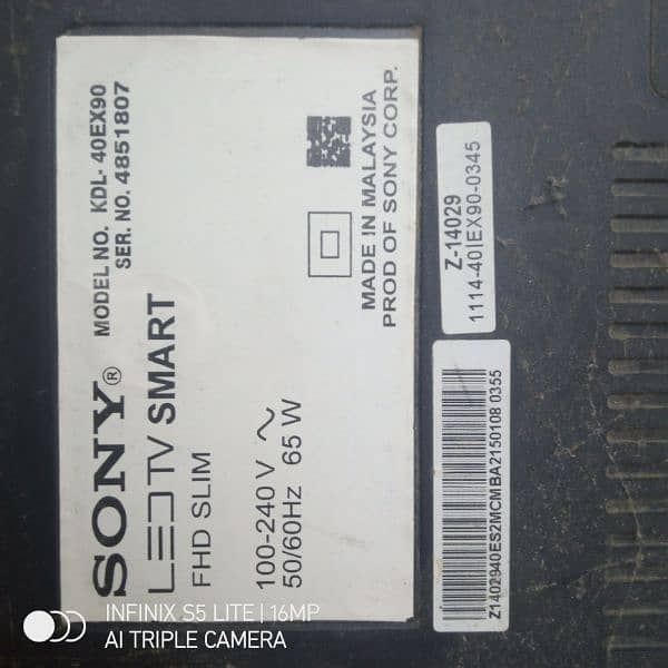 Sony KDL-40EX90 led smart tv ka panel required 0