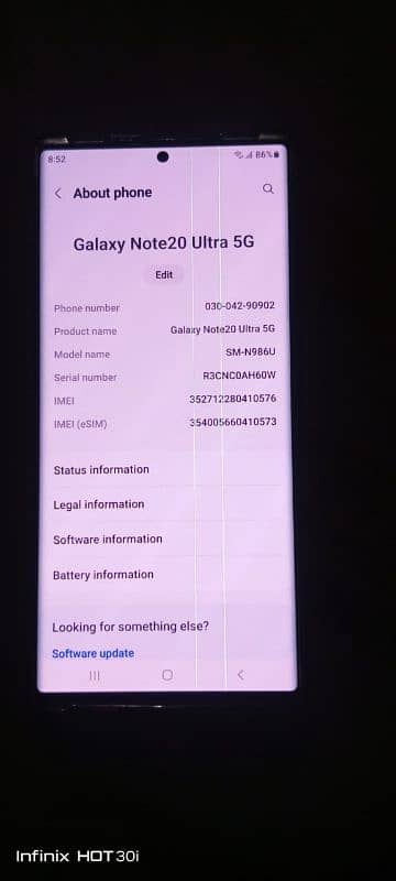 Samsung Galaxy note 20ultra 5g Non pta for sale and exchange 3