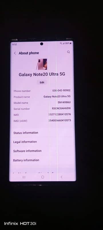 Samsung Galaxy note 20ultra 5g Non pta for sale and exchange 14