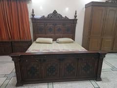 wooden bed set