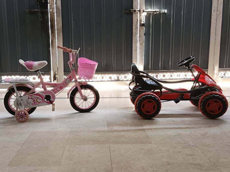 baby bicycle and paddle car 1