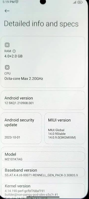 my redmi note 10 leak green color 4+2 6 GB ram 128 GB storage 7