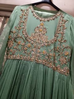 light pista green frock