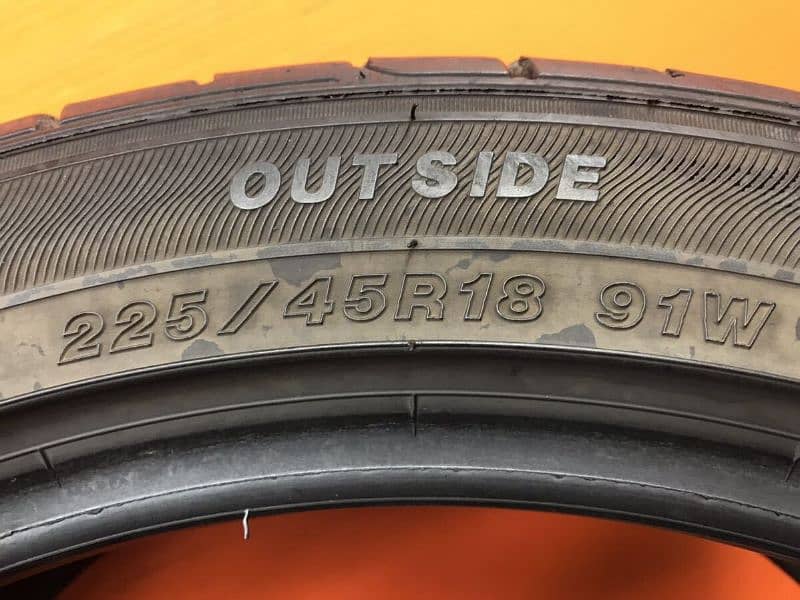 4Tyres set 225/45/R/18 Goodyear Japan 9/10 Condition 1