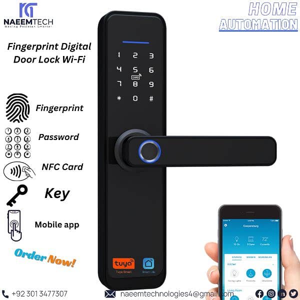 smart fingerprint door lock wifi 3