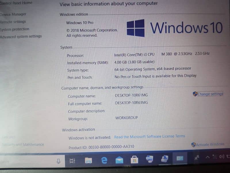 Dell laptop 4gb 250 gb Rs17000 0