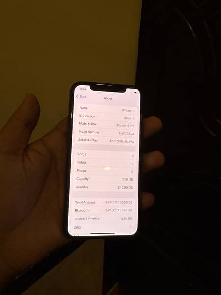 Iphone 11Pro (PTA DUAL APPROVED) 256Gb 5