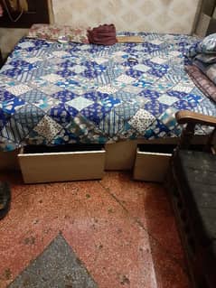 king size double bed with medicated matress 0