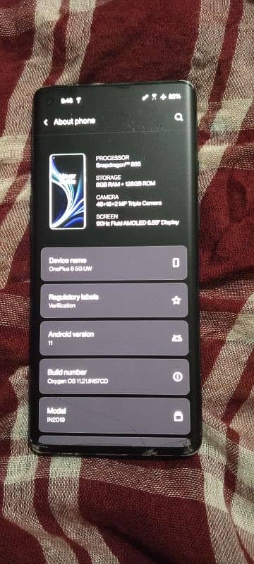 oneplus 8 5G 8/128 Non PTA 11