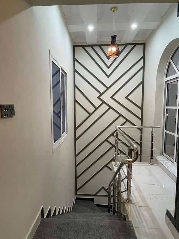 Raiz ul Jannah Rafi qamar road New brand Spanish 4.5 marly proper double story house for sale 9