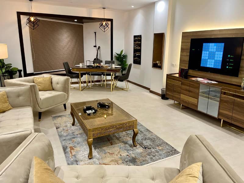 1 Bed Luxury furnished apartment availabel for short stay at the top location of DHA Phase 5 Penta Square Mall. 3